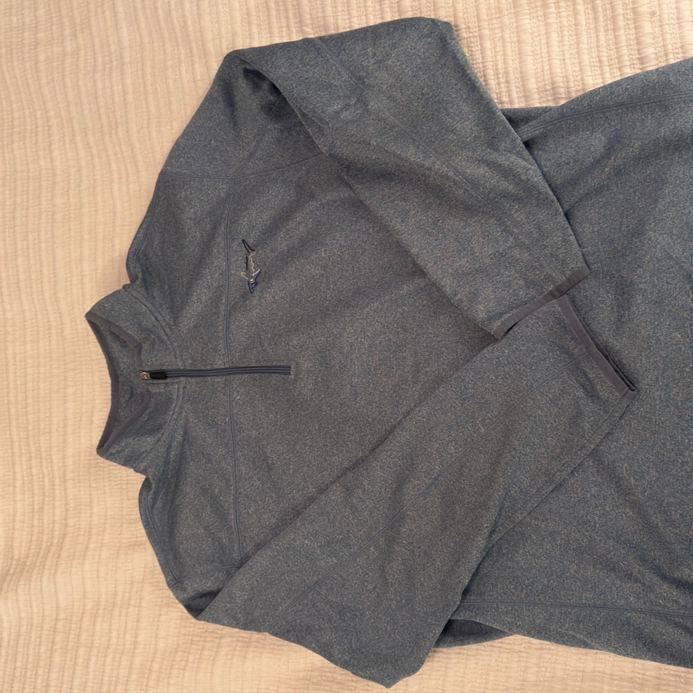 Greg Norman Collection Men's Heathered Blue Quarter-Zip Jacket